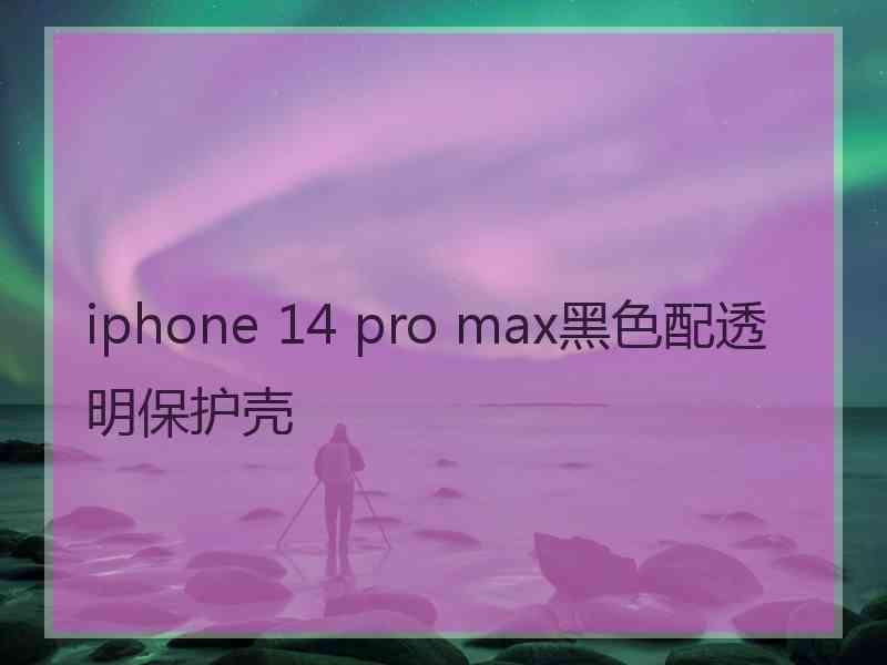 iphone 14 pro max黑色配透明保护壳