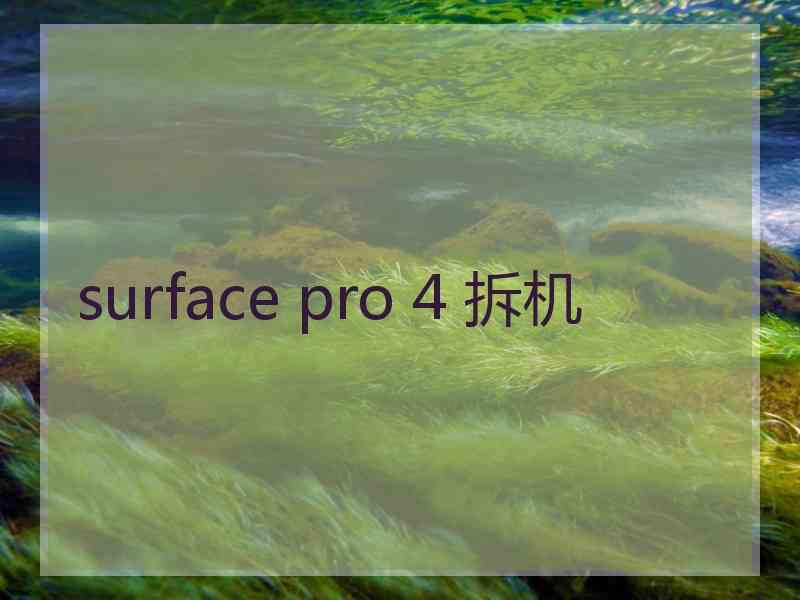 surface pro 4 拆机