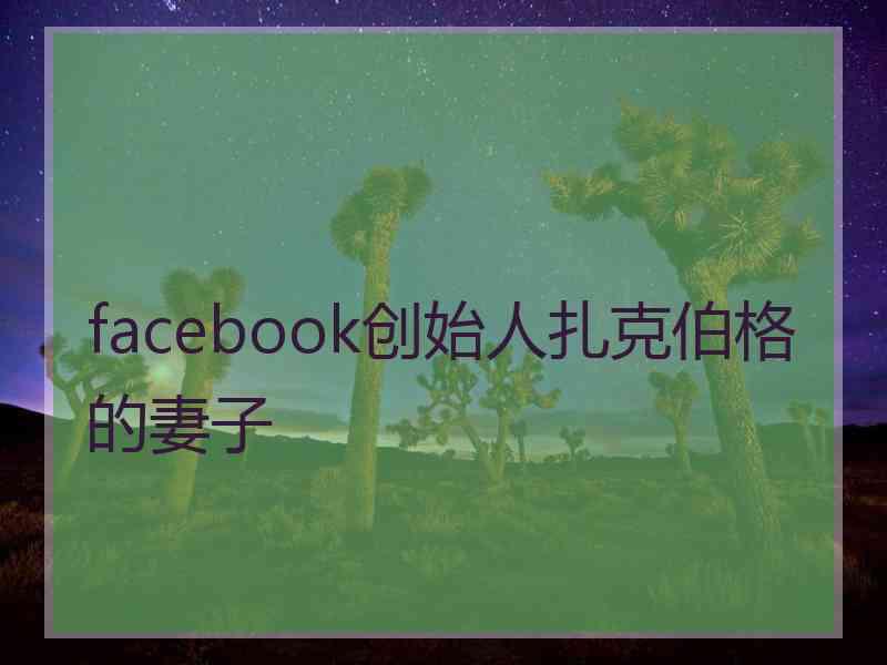 facebook创始人扎克伯格的妻子