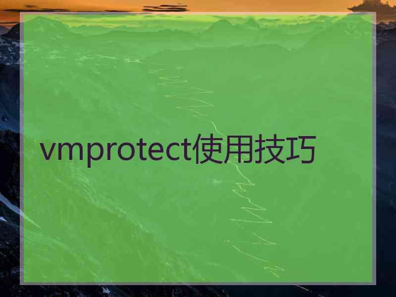 vmprotect使用技巧