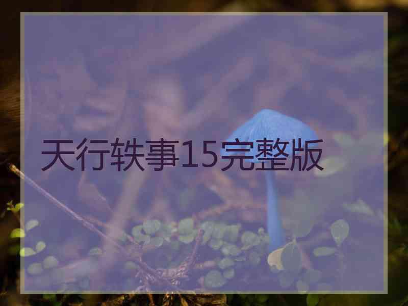 天行轶事15完整版