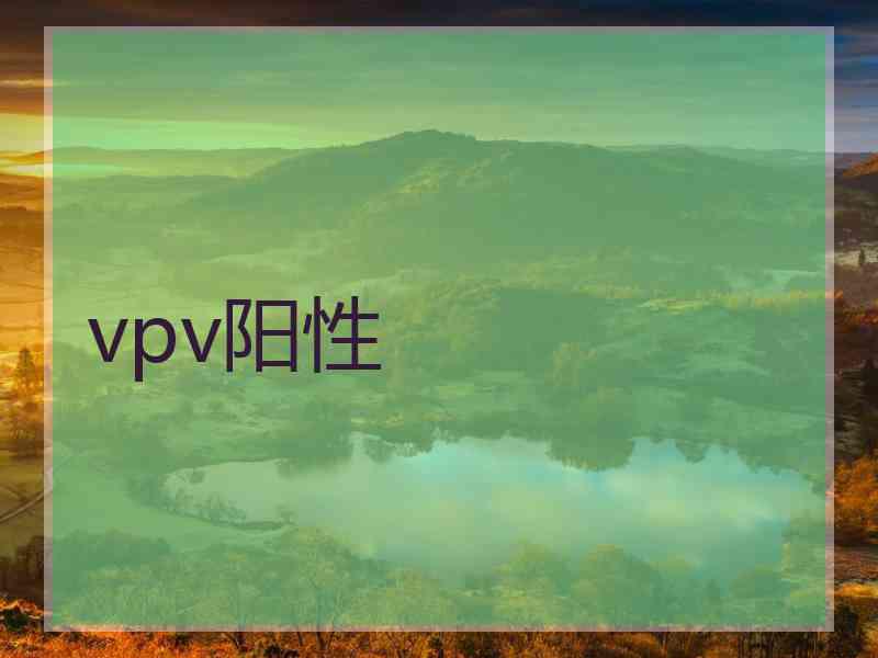 vpv阳性