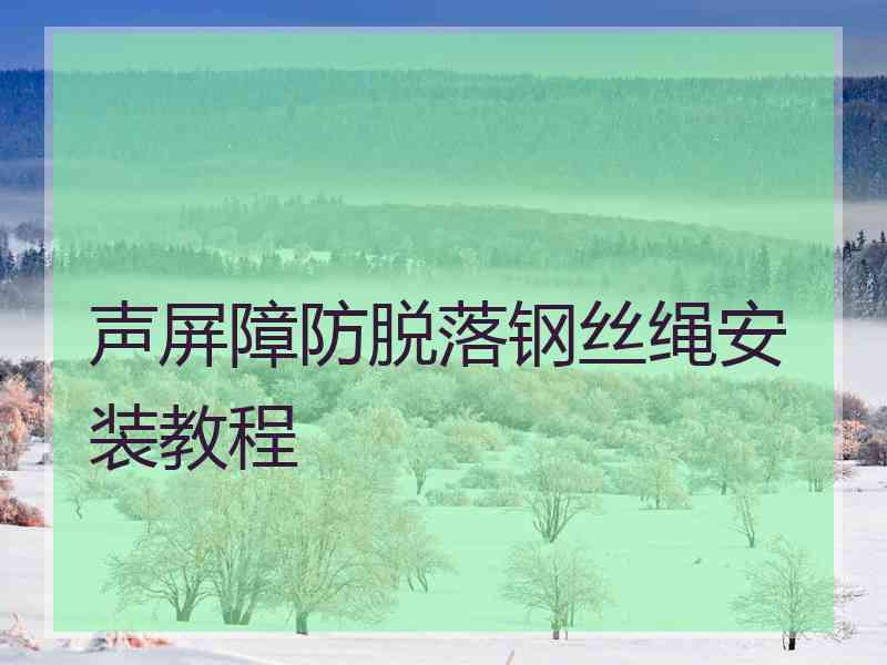 声屏障防脱落钢丝绳安装教程