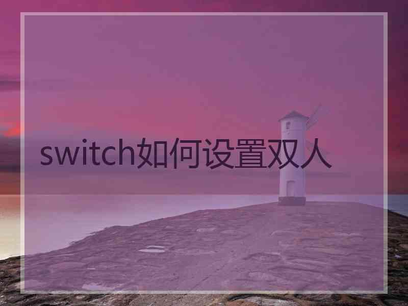 switch如何设置双人