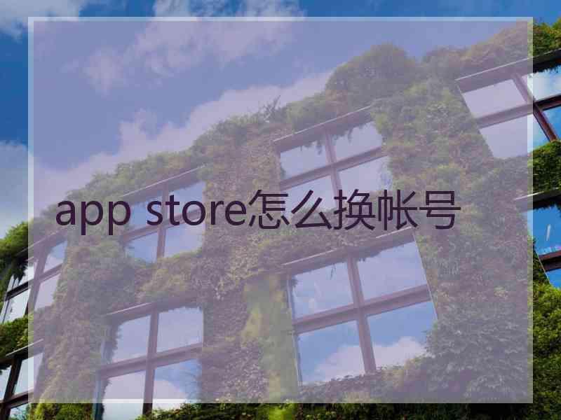 app store怎么换帐号