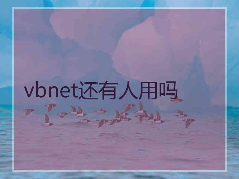 vbnet还有人用吗