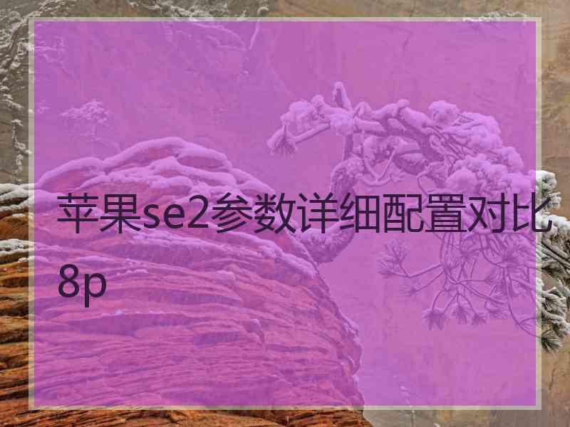 苹果se2参数详细配置对比8p