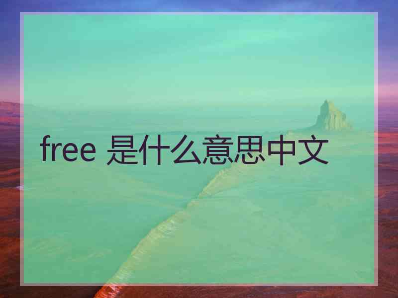 free 是什么意思中文