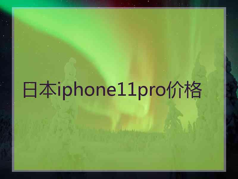 日本iphone11pro价格