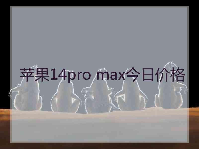 苹果14pro max今日价格