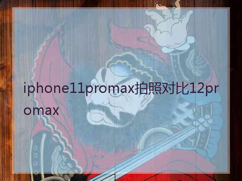 iphone11promax拍照对比12promax