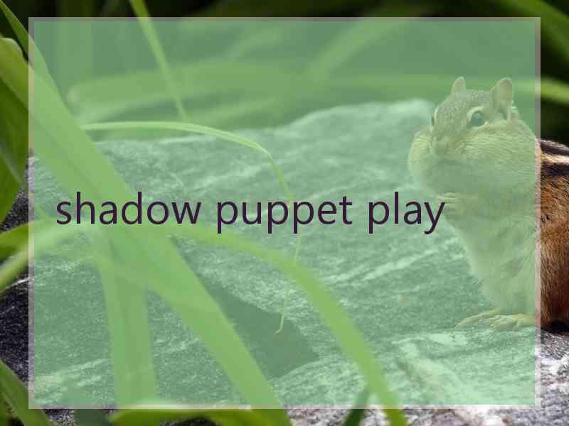 shadow puppet play