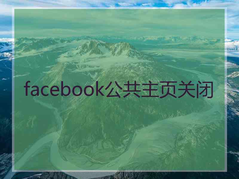 facebook公共主页关闭