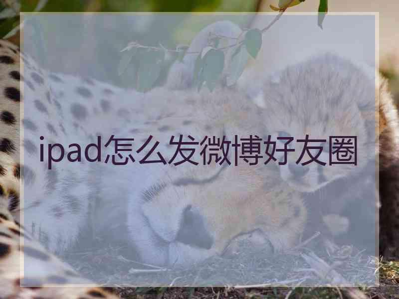 ipad怎么发微博好友圈