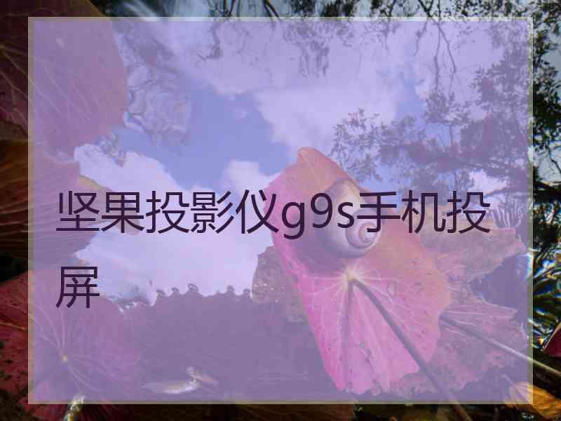 坚果投影仪g9s手机投屏