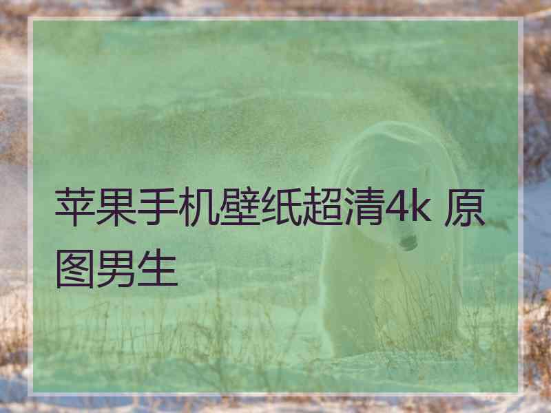 苹果手机壁纸超清4k 原图男生