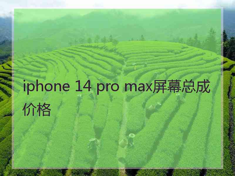 iphone 14 pro max屏幕总成价格