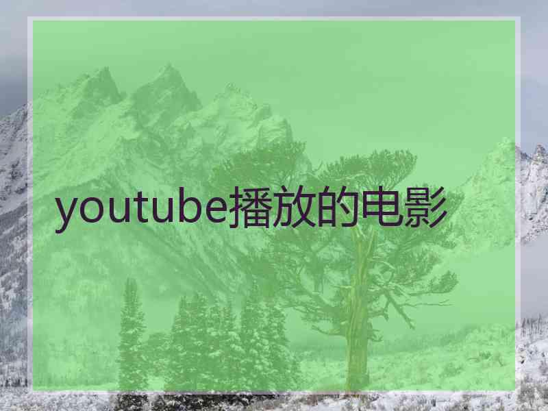 youtube播放的电影