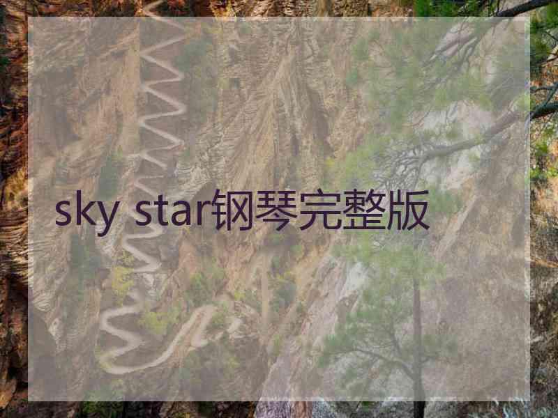 sky star钢琴完整版