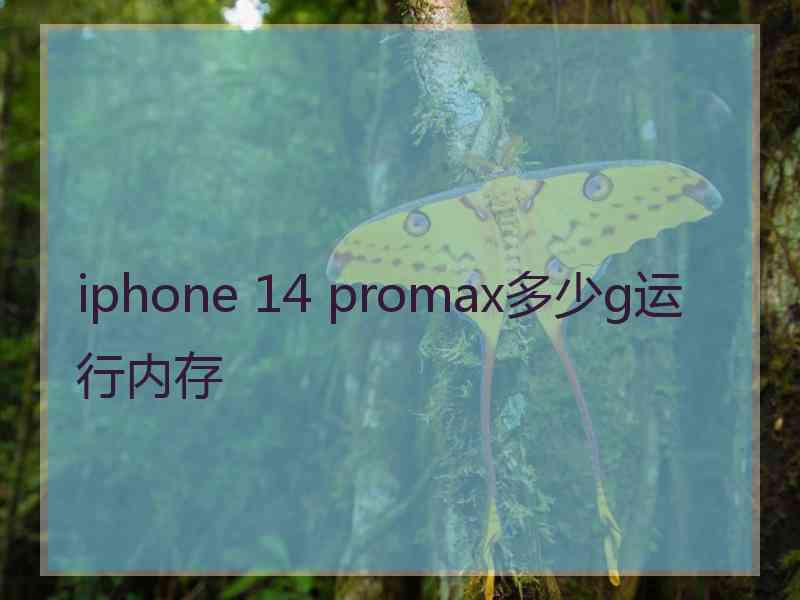 iphone 14 promax多少g运行内存