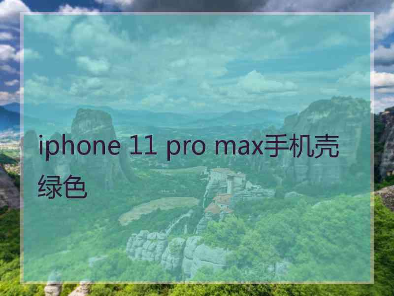 iphone 11 pro max手机壳绿色