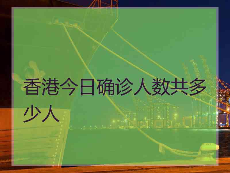 香港今日确诊人数共多少人