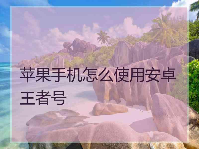 苹果手机怎么使用安卓王者号