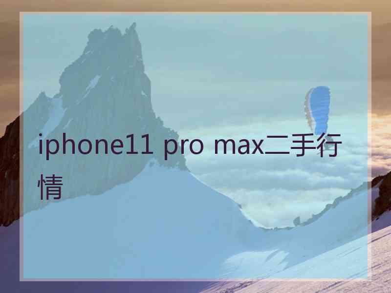 iphone11 pro max二手行情