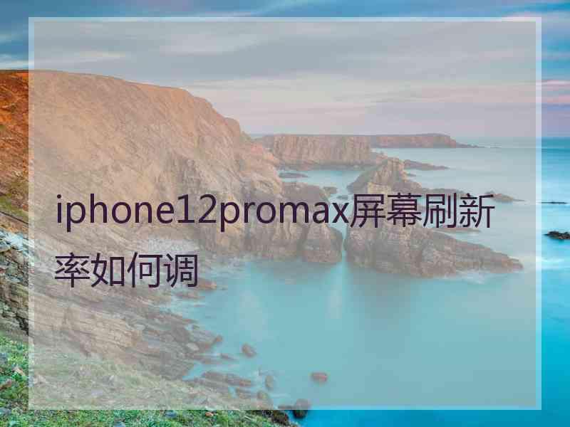 iphone12promax屏幕刷新率如何调