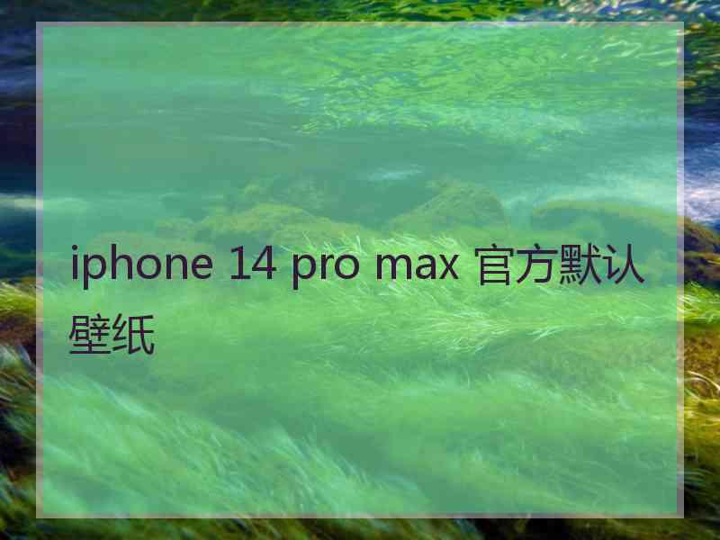 iphone 14 pro max 官方默认壁纸