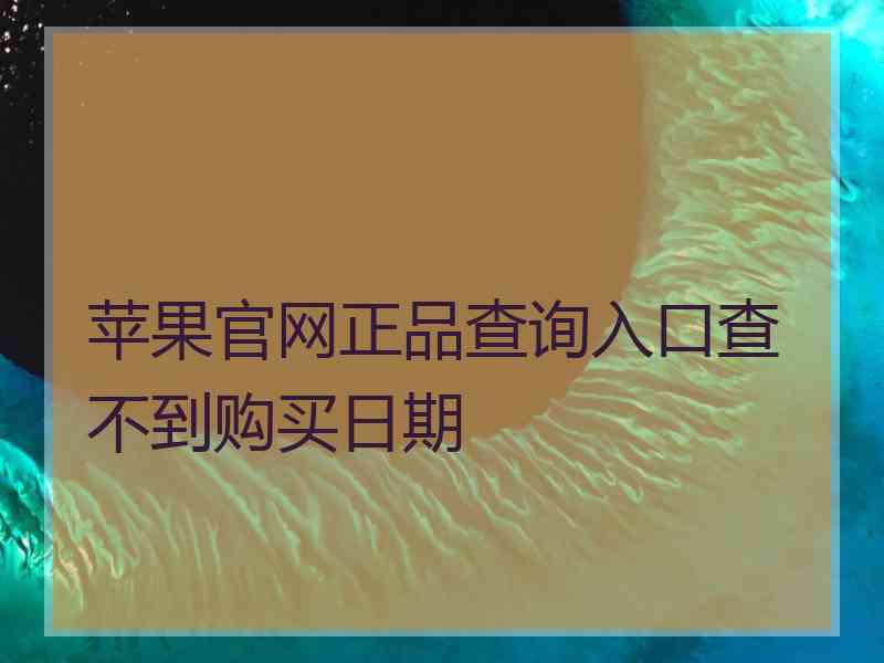 苹果官网正品查询入口查不到购买日期