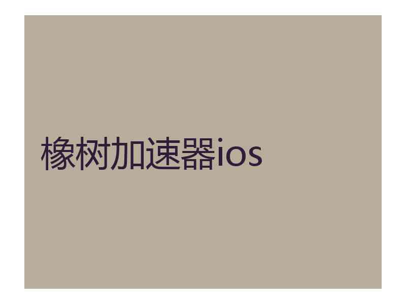 橡树加速器ios